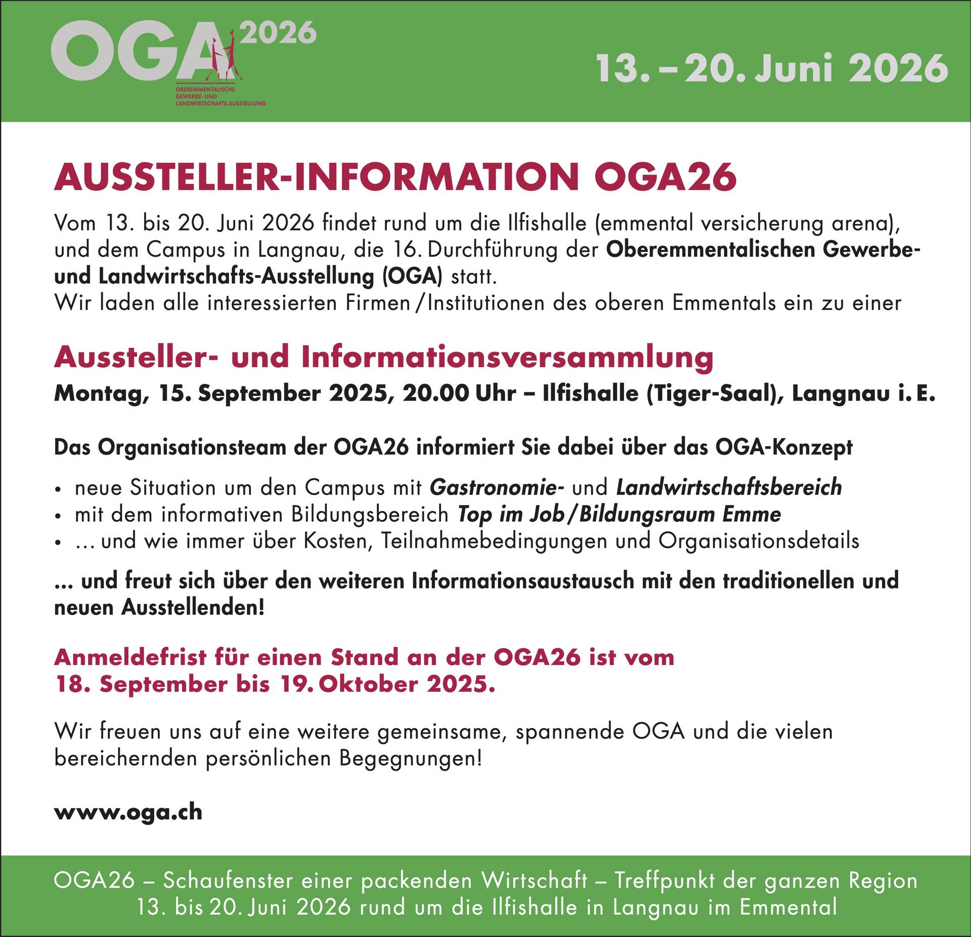 OGA26 Aussteller Informationen (1)